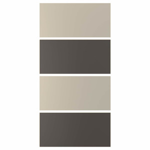 MEHAMN 4 panels for sliding door frame, dark grey/beige, 100x201 cm