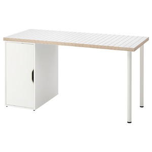 LAGKAPTEN / ALEX Desk, white/anthracite, 140x60 cm