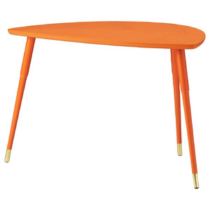 LÖVBACKEN Side table, orange, 77x39 cm
