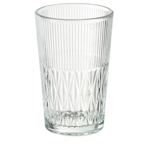 SMÄLLSPIREA Vase, clear glass/patterned, 17 cm