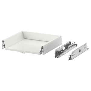 EXCEPTIONELL Drawer, low with push to open, white, 40x37 cm