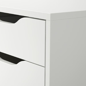 ALEX Drawer unit on castors, white/black, 36x76 cm
