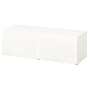 BESTÅ Shelf unit with doors, Lappviken white, 120x40x38 cm