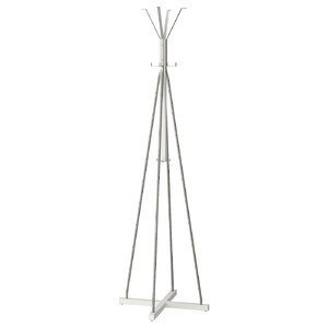 TJUSIG Hat and coat stand, white, 193 cm