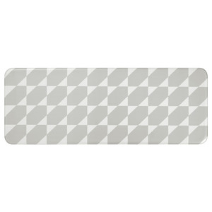 GÅNGPASSAGE Kitchen mat, grey/white, 45x120 cm