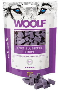 Woolf Soft Blueberry Strips Snack for Dogs 100g