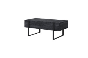 Coffee Table with 2 Drawers Verica, charcoal/black legs