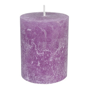 Rustic Candle 9cm, purple