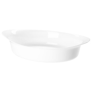 LÄTTVIKTIG Oven dish, white, 30x19 cm