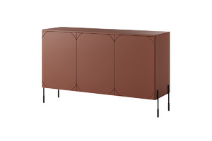 Three-Door Cabinet Sonatia 150cm, burgundy