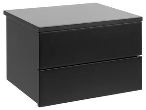 Bedside Table Wall-Mounted Nightstand Avignon, large, black