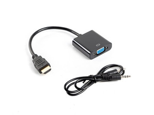 Lanberg Adapter HDMI-A (M) - VGA (F) + Audio Adapter