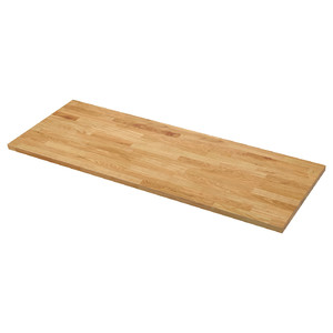 KARLBY Worktop, oak/veneer,  63.5x246 cm