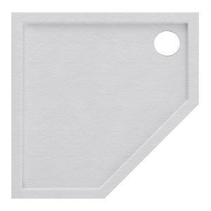 Shower Tray, pentagonal, Sched-Pol Atla 80 x 80 x 5 cm, white