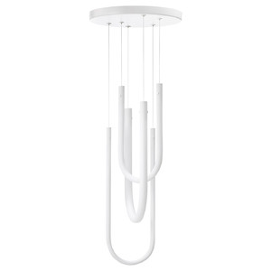 VARMBLIXT LED pendant lamp, white frosted glass