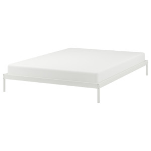 VEVELSTAD Bed frame, 160x200 cm, white