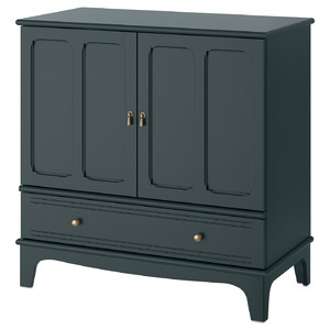 LOMMARP Cabinet, dark blue-green, 102x101 cm