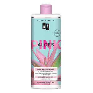 AA Aloe Pink Micellar Water 3in1 for All Skin Types Vegan 400ml