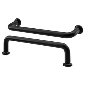 BAGGANÄS Handle, black, 143 mm, 2 pack