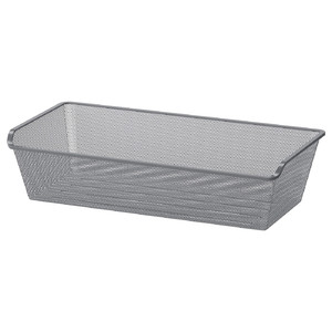 KOMPLEMENT Mesh basket, dark grey, 75x35 cm