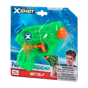 ZURU X-Shot Launcher Water Warfare Nano Drencher Display 12pcs, assorted, 4+