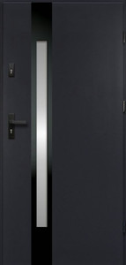 External Door O.K. Doors Temida Black P55 80, right, anthracite