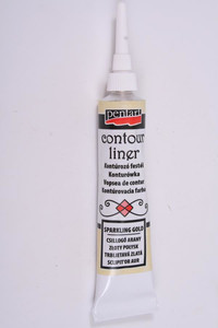 Pentart Contour Liner Paint 20ml, sparkling gold