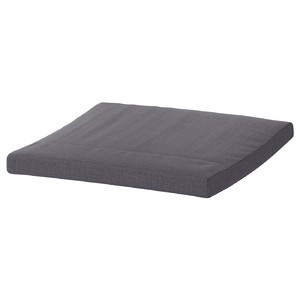 POÄNG Footstool cushion, Skiftebo dark grey