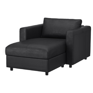 VIMLE Chaise longue, Grann/Bomstad black
