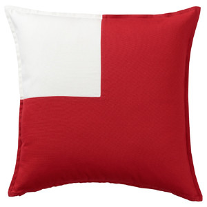 TOSSDAN Cushion cover, white/red cross, 50x50 cm