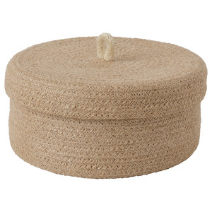 LJUNGAN Basket with lid, 20x10 cm