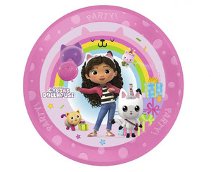 Reusable Party Plate 21cm, 1pc, Gabby's Dollhouse