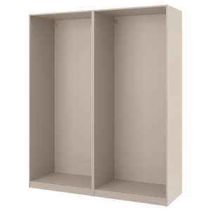 PAX 2 wardrobe frames, beige, 200x58x236 cm
