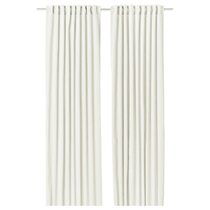 SANELA Curtains, 1 pair, off-white, 140x300 cm