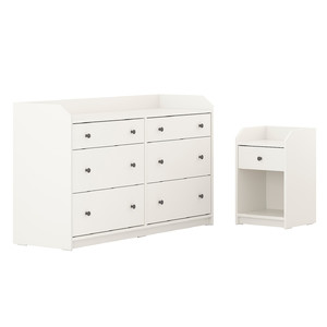 HAUGA Bedroom furniture, set of 2, white