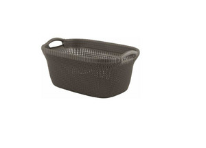 Curver Laundry Basket Knit 40l, brown-grey