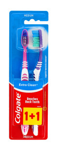 Colgate DUO Extra Clean Toothbrush, Medium 2pcs