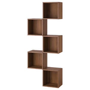 EKET Wall-mounted storage combination, walnut effect