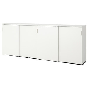 GALANT Storage combination w sliding doors, white, 320x120 cm