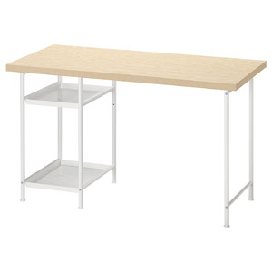MITTCIRKEL / SPÄND Desk, lively pine effect/white, 120x60 cm