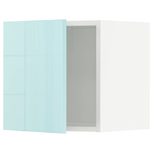 METOD Wall cabinet, white Järsta/high-gloss light turquoise, 40x40 cm