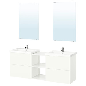 ENHET Bathroom, white, 164x43x65 cm