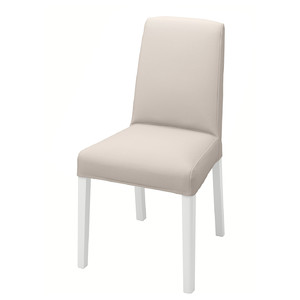 BERGMUND Chair, white, Hallarp beige