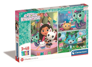 Clementoni Children's Puzzle Gabby's Dollhouse 3x48 5+