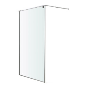 GoodHome Walk-in Shower Ezili 120 cm, chrome/transparent