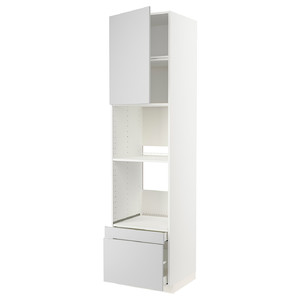 METOD / MAXIMERA Hi cab f ov/combi ov w dr/2 drwrs, white/Veddinge grey, 60x60x240 cm