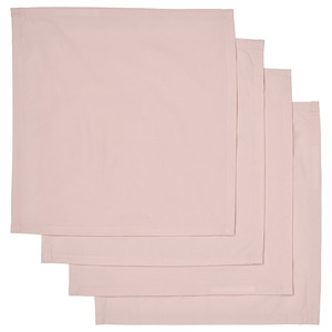 NÄBBFISK Napkin, light pink/white, 30x30 cm, 4 pack