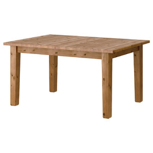 STORNÄS Extendable table, antique stain, 147/204x95 cm