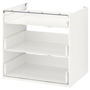 ENHET Base cb w 3 drawers, white, 80x60x75 cm