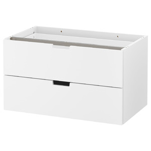 NORDLI Modular chest of 2 drawers, white, 80x45 cm